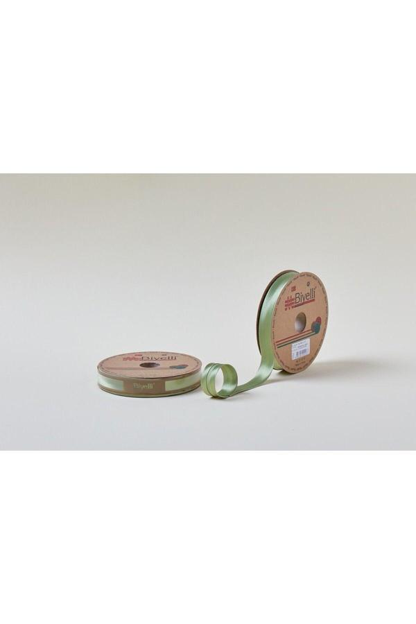 Biye Saten Katlı 017 Ceviz Yeşili 2 cm 25 Metre %100 Polyester - Image 1