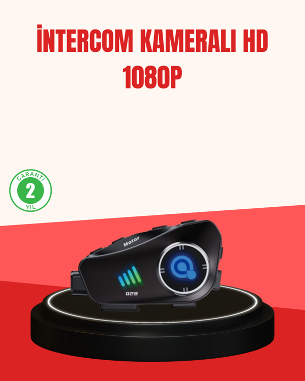 Q28 Kameralı Motosiklet Kask Kulaklık Bluetooth 5.3 Su Geçirmez 1080P HD - Image 1