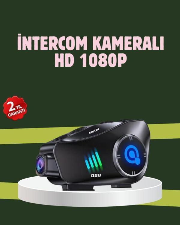 Q28 Full HD Kameralı Motosiklet Kask Kulaklığı – 45 Saat Müzik, IPX6 Su Geçirmez - Image 1
