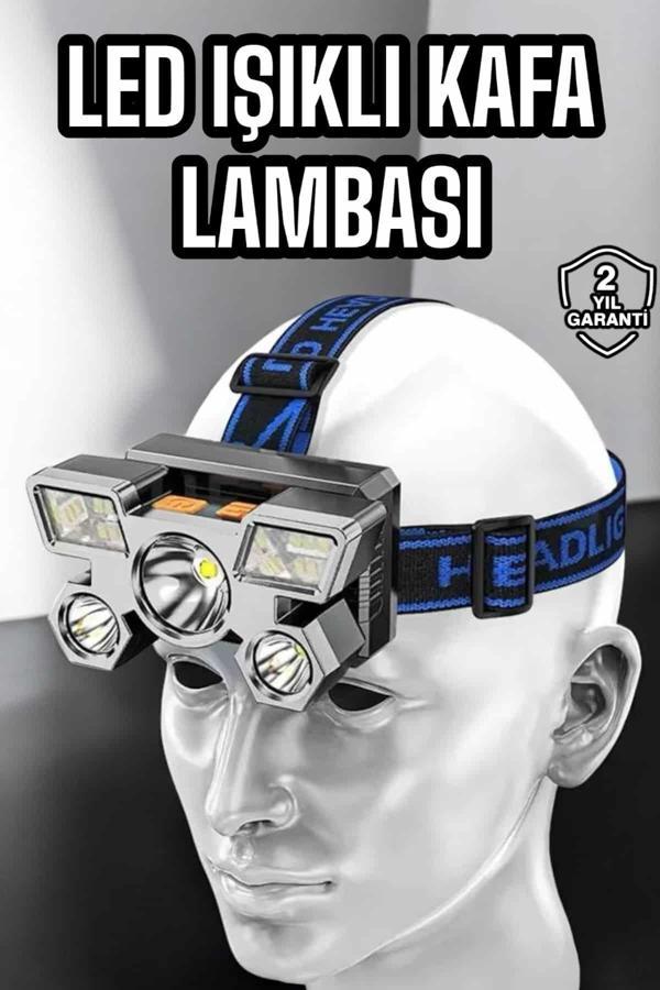 Kafa Lambası Hafif ve Esnek Çift Anahtarlı Far Led Işık - Image 1