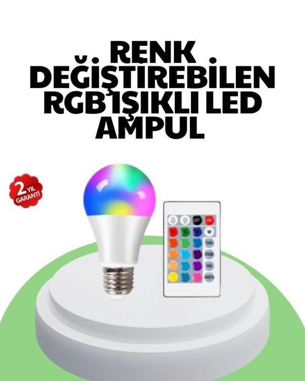 2025 RGB LED Ampul Uzaktan Kumandalı Renkli Işık A Kalite - Image 1