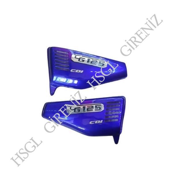 HSGL Motosiklet CG Yan Kapak Takımı  Mavi Parlak Renk Sağ  Sol Kapak CG 125 / CG 150 Uyumlu - Image 1