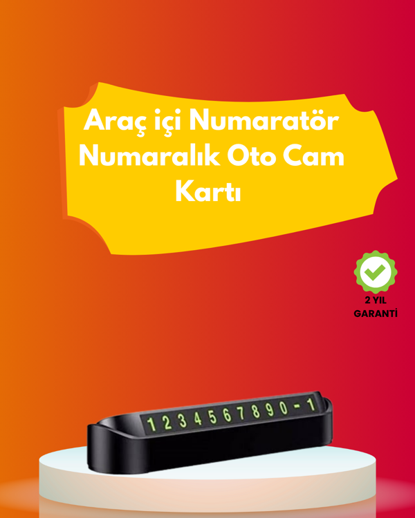 Şık ve İşlevsel Fosforlu Araç Numaratörü – Kolay Kullanım, Yüksek Görünürlük - Image 1