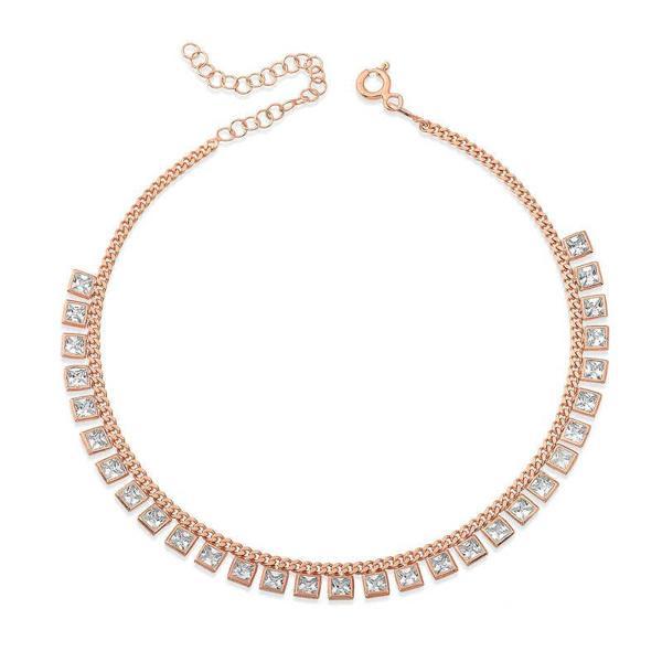 KENPAZAR 925 Ayar Gümüş Zirkon Taşlı Rose Halhal - Image 1