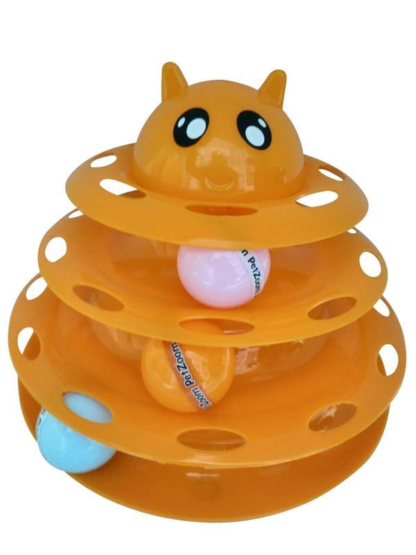 KENPAZAR 3 Katlı Kedi Oyuncağı Kedi Başlıklı Kedi Oyuncak - Image 1