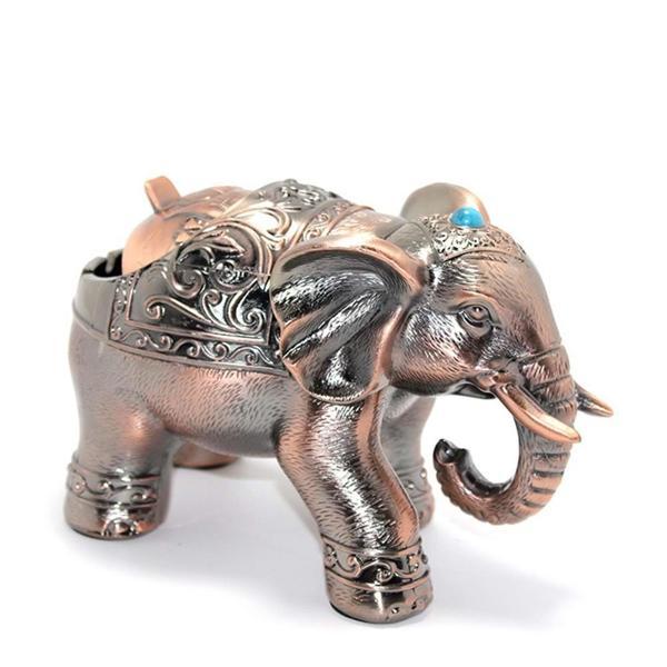 KENPAZAR Metal Fil Figürlü Küllük Dekoratif Hediyelik - Image 1