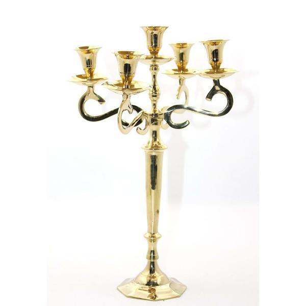 KENPAZAR Pirinç 5'Li Şamdan - Image 1