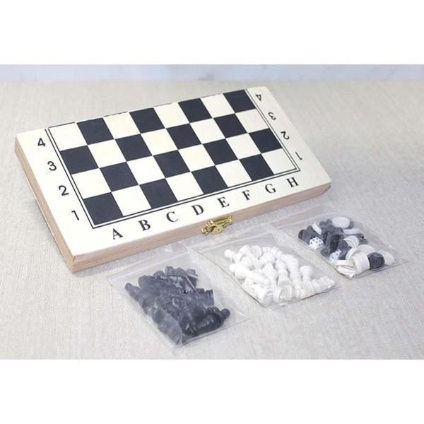 KENPAZAR Ahşap Kutulu Satranç ve Tavla Seti - Image 1