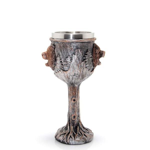 KENPAZAR Kurt Tasarımlı Paslanmaz Çelik Kadeh Bardak - Image 1