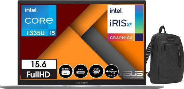 Asus Vivobook X1504VA-NJ103 Intel Core I5 1335U 8gb 512GB SSD 15.6" WINDOWS11HOME Fhd Dizüstü Bilgisayar X1504VA-NJ10318 + Weblegelsin Çanta - Image 1