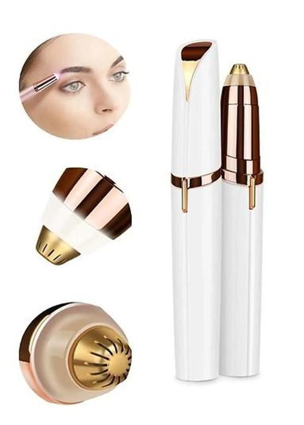 KENPAZAR İnce Uçlu Yüz İçin Tüy Kıl Alıcı Kaş Bıyık Epilasyon Aleti Pilli - Image 1