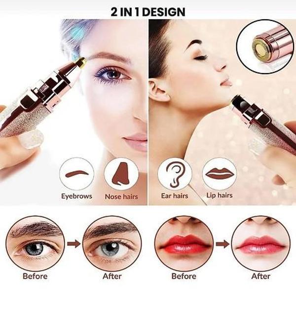 KENPAZAR Simli Yüz Kaş Epilatör Kıl Kaş Bıyık Tüy Alma Aleti - Image 1