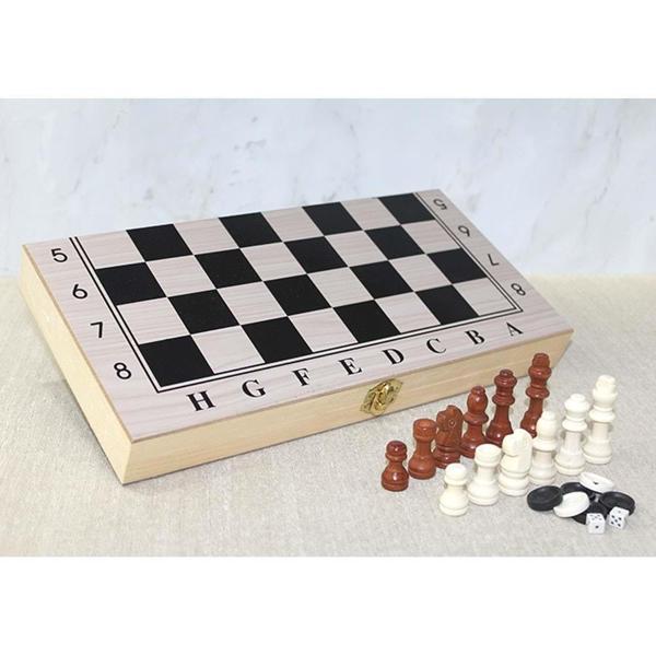 KENPAZAR Ahşap Kutulu Satranç ve Tavla Seti - Image 1