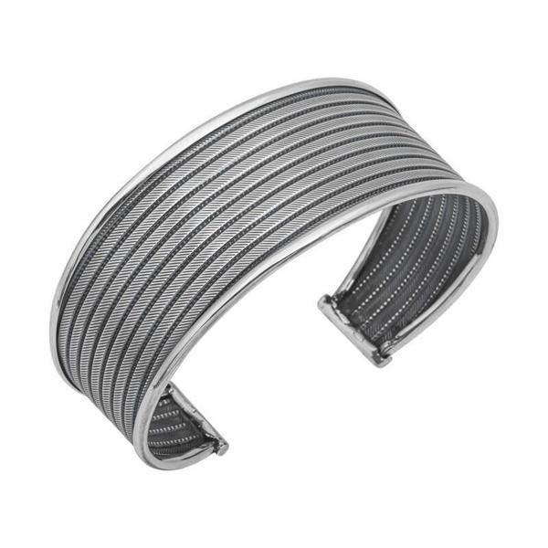 KENPAZAR 925 Ayar Gümüş Eskitme Desenli Kadın Bilezik - Image 1