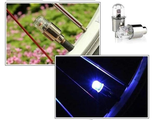 KENPAZAR Işıklı Bisiklet Araba Sibop Kapağı 2 Adet - Image 1