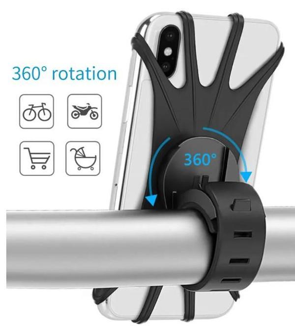 KENPAZAR Esnek Silikon Örümcek Bisiklet Telefon Tutucu - Image 1