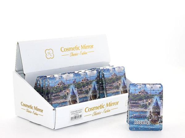 Taşlı İstanbul Tasarımı El Aynası İnce Model 17 - Image 1