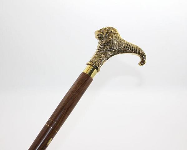 Pirinç Aslan Büstü Baston Model 1  - Image 1