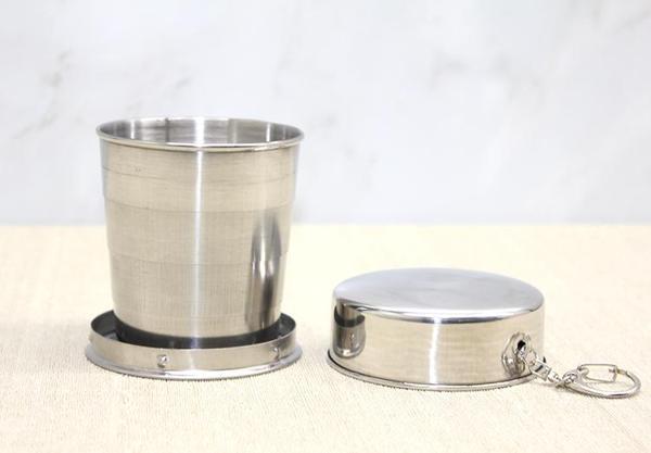 Katlanabilir Tekli Paslanmaz Çelik Shot Bardak 8 cm - Image 1
