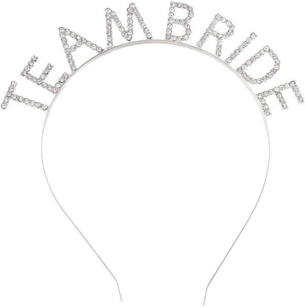 Gümüş Kaplama Kristal Taşlı Team Bride Taç - Image 1