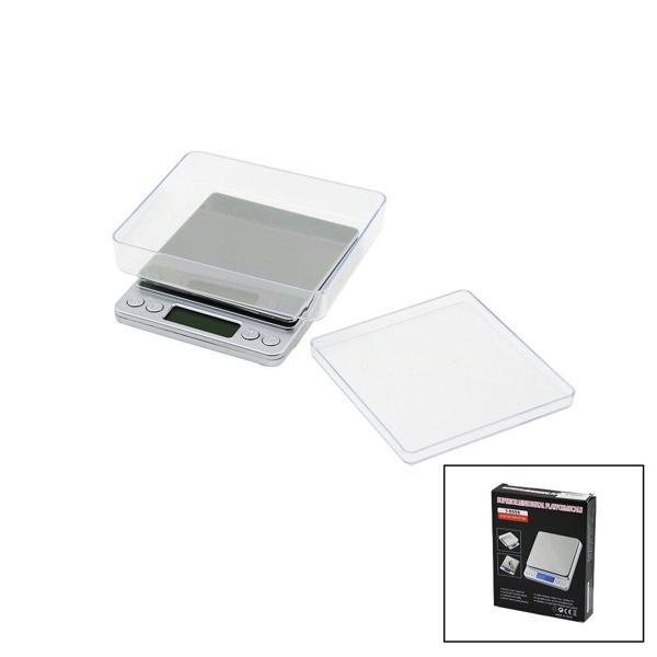 SUPERIOR MINI I-2000 3000GR/0.1GR MİNİ=10.5X13CM HASSAS TARTI - TERAZİ ŞEFFAF PLS.KAPAK  PİLLİ (5250) - Image 1