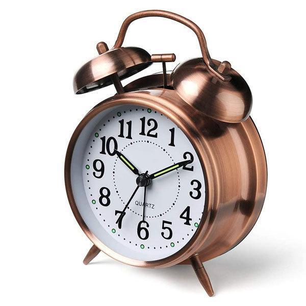 Nostaljik Metal Çalar Masa Saati Orta Boy - Image 1