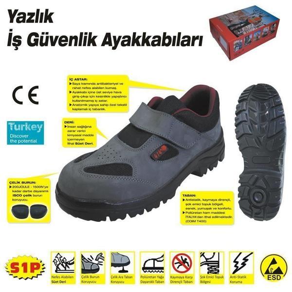 414 YAZLIK S1 42 No Çelik Burunlu Ayakkabı - Image 1