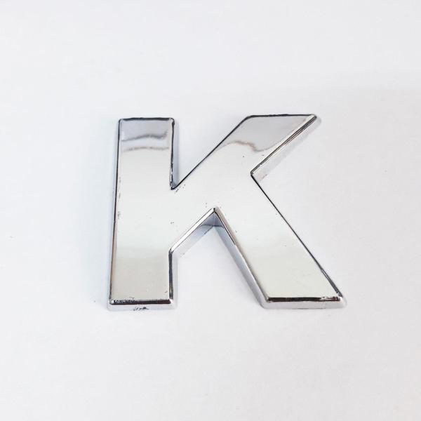 Cemax K Harfi  3,75 cm Krom Yapışkanlı - Image 1