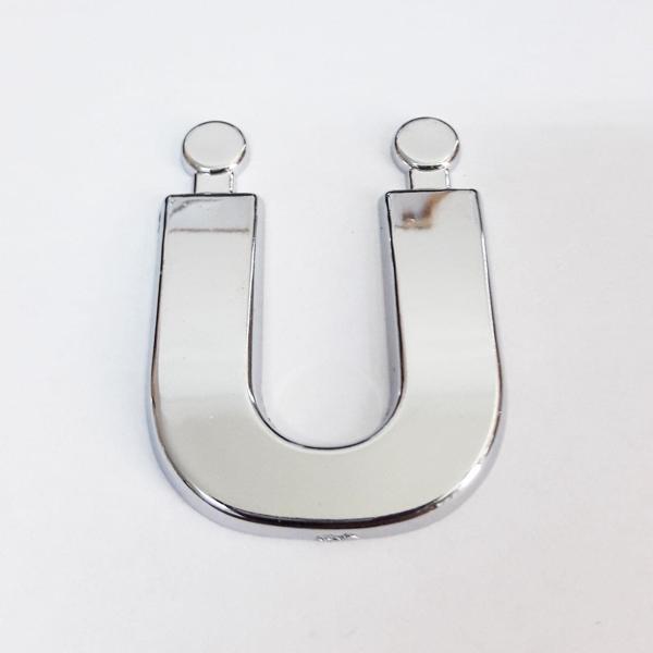 Cemax Ü Harfi  3,75 cm Krom Yapışkanlı - Image 1