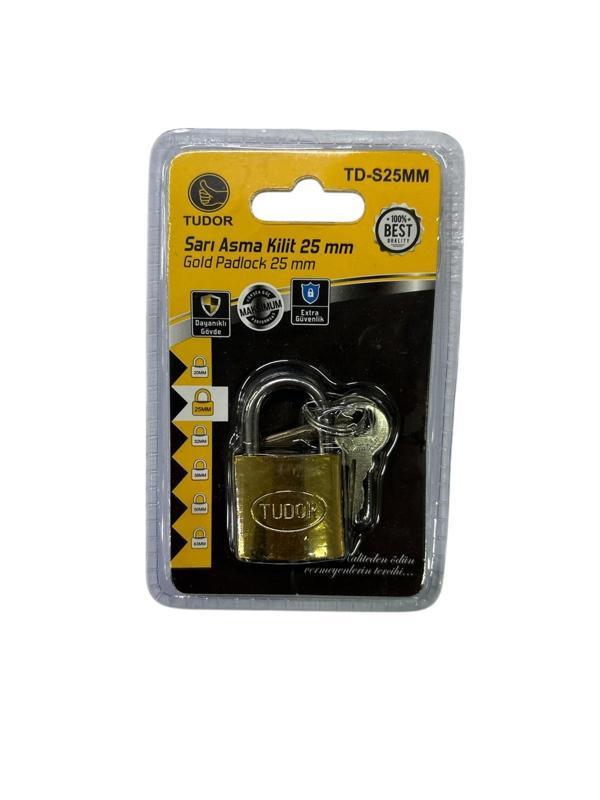 Ennalbur Tudor 25 mm Kısa Sarı Asma Kilit - Image 1