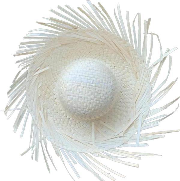 Tropikal Parti Beyaz Hasır Hawaii Şapkası - Image 1