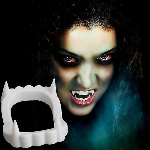 Beyaz Renk Çift Damak Takma Vampir Dişi  - Image 1