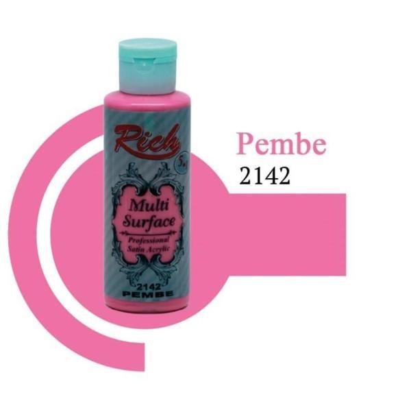 Rich Multi Surface 2142 Pembe Akrilik Boya 120 cc - Image 1