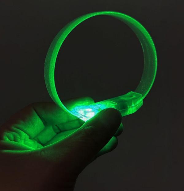 3 Modlu Pilli LED Işıklı Esnek Parti Bilekliği Yeşil - Image 1