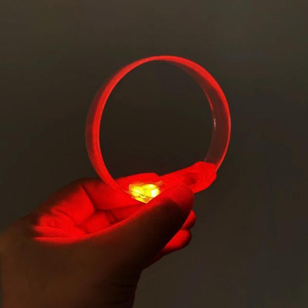 3 Modlu Pilli LED Işıklı Esnek Parti Bilekliği Kırmızı - Image 1