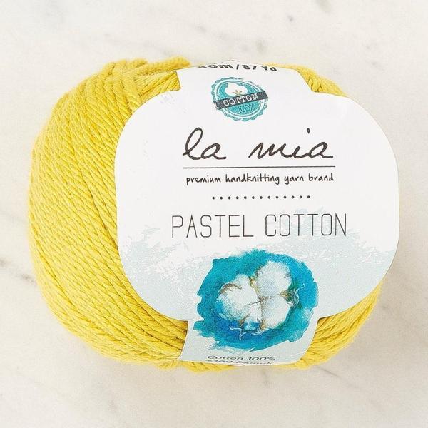 La Mia Pastel Cotton Hardal Sarı El Örgü İpi - L189 - 33955 - Image 1