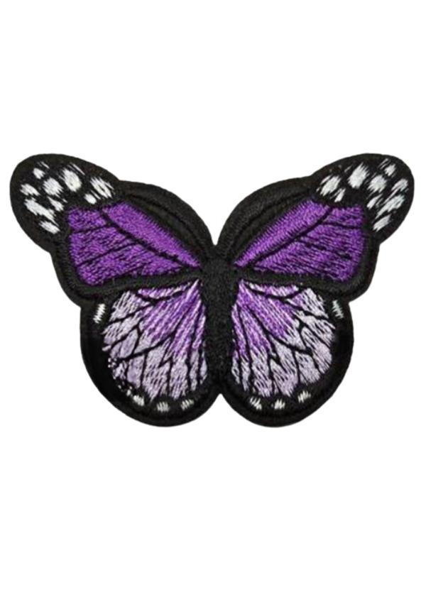 Aplike Ütü İle Yapışan Kelebek Mor Arma 7x5 cm - Image 1
