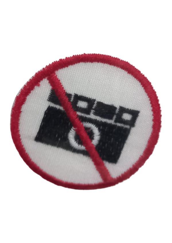 Aplike Ütü İle Yapışan Fotoğraf Makinesi Yasak Arma 3 cm - Image 1