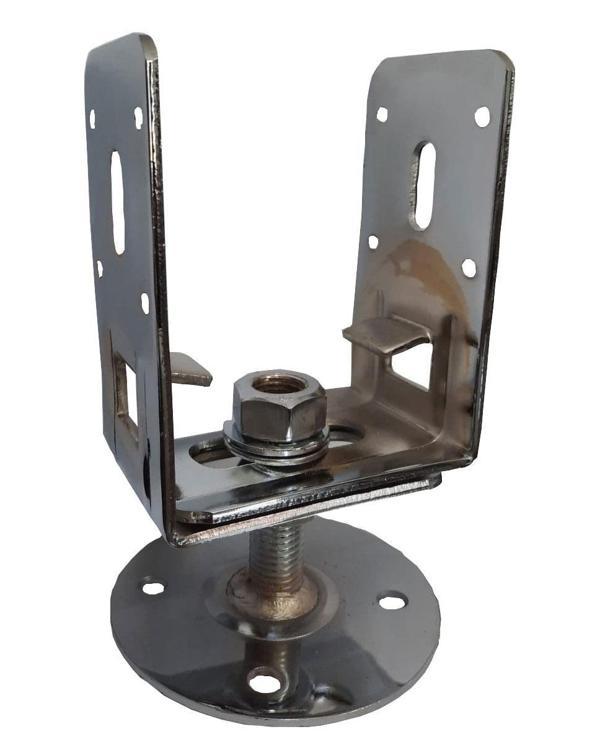 Krom Ayarlı Tablalı Pergole Ayağı - Image 1