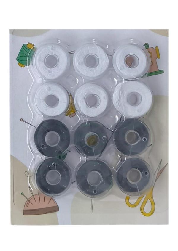 Masura İpli 12'li Plastik Siyah-Beyaz - Image 1