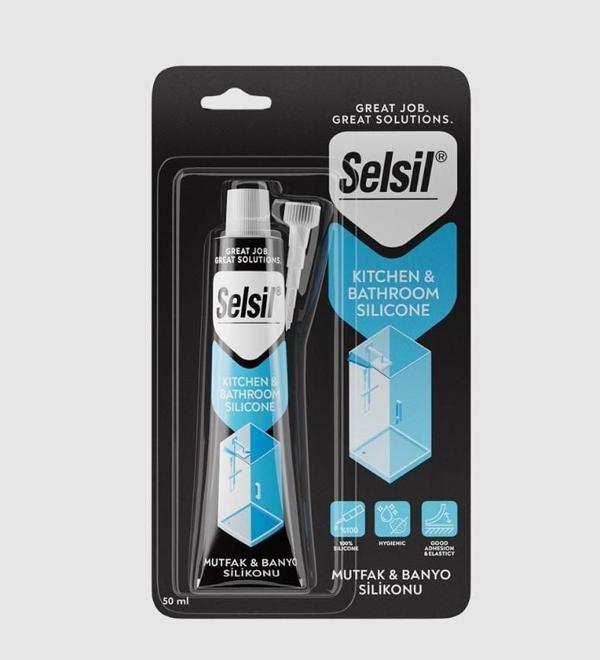 Selsil Mutfak ve Duşakabin Silikonu Şeffaf 50 ml - Image 1