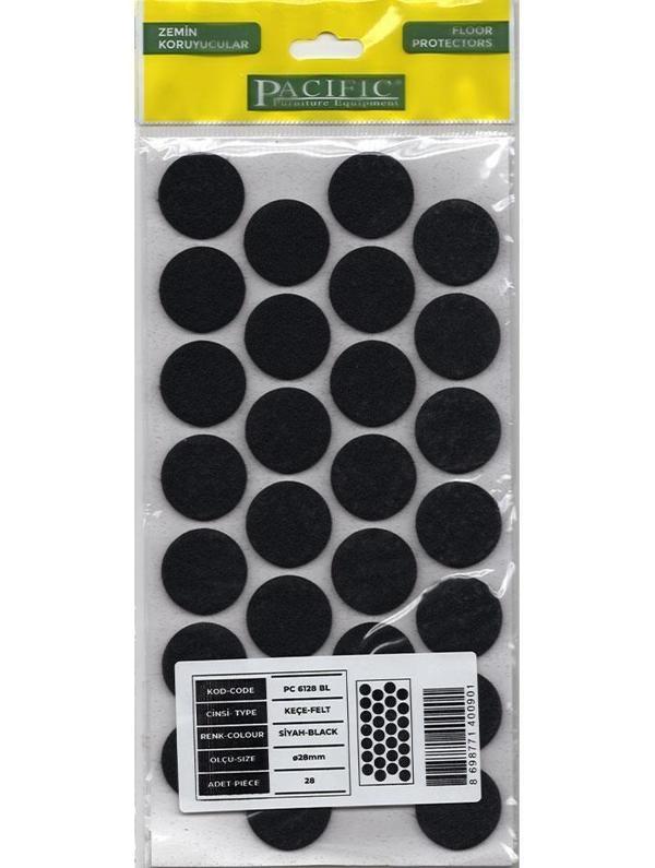 Pacific 6128 BL Yapışkanlı Keçe 28 mm Siyah - Image 1