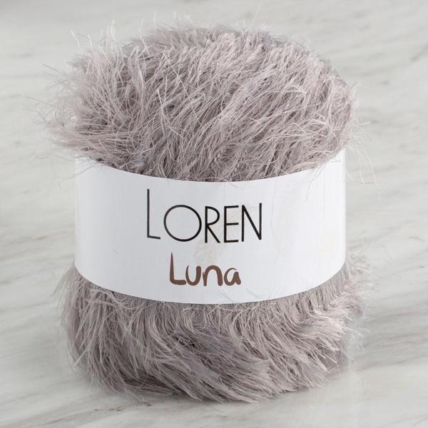 Loren Luna Tavşan Tüyü Açık Gri El Örgü İpi - R080 - 34004 - Image 1