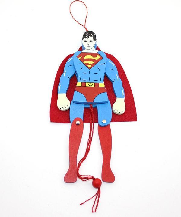 Ahşap Sallanan Süperman Figürü  - Image 1