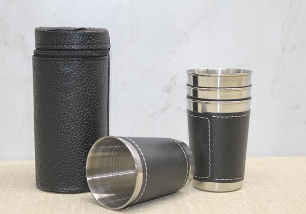 Derili Kılıflı 4'lü Shot Bardak - Image 1