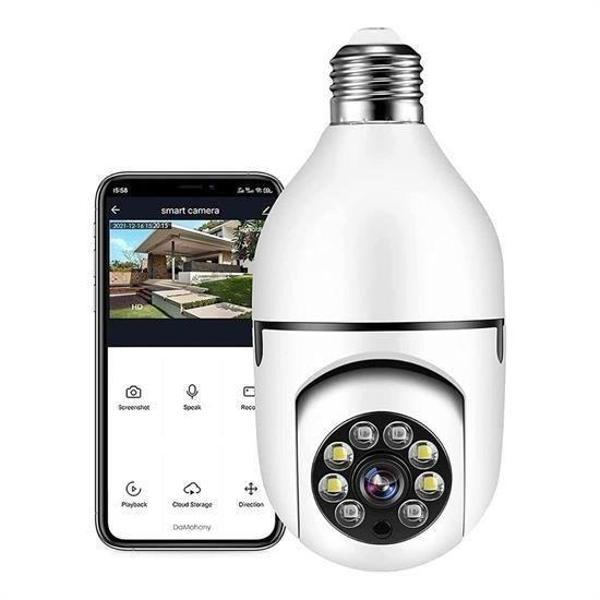 BUFFER® WiFi 360 Panoramik Ampul Kamera Gece Görüş Ses Akıllı Hareket Algılayıcı - Image 1