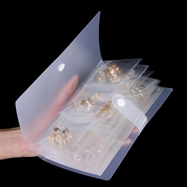 BUFFER® Albüm Şeklinde Aksesuar, Takı Saklama Poşetleri Kolye, Küpe, Bileklik Organizeri - Image 1