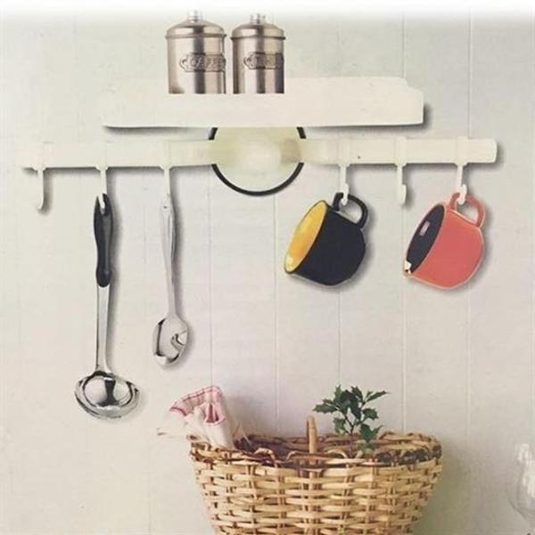 BUFFER® Askılı Raf Çok Fonksiyonlu Mutfak Banyo Tuvalet Tutacak ve Raf - Image 1