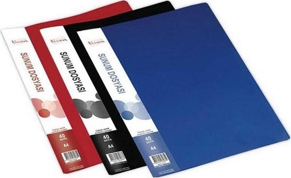Ticon Katalog Sunum Dosyası 40 Lı A4 Kırmızı - Image 1