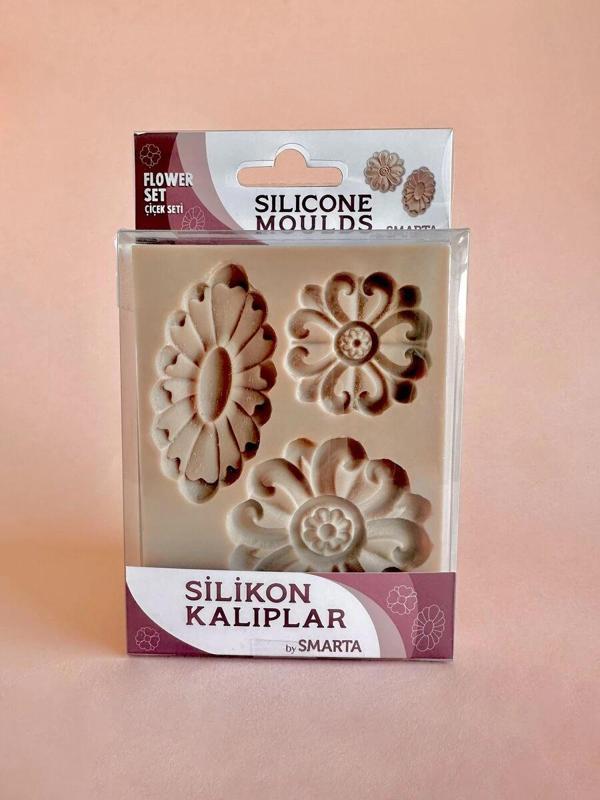 Supertrend Silicone Moulds Silikon Epoksi ve Polimer Kil Kalıbı FLOWER SET - Image 1